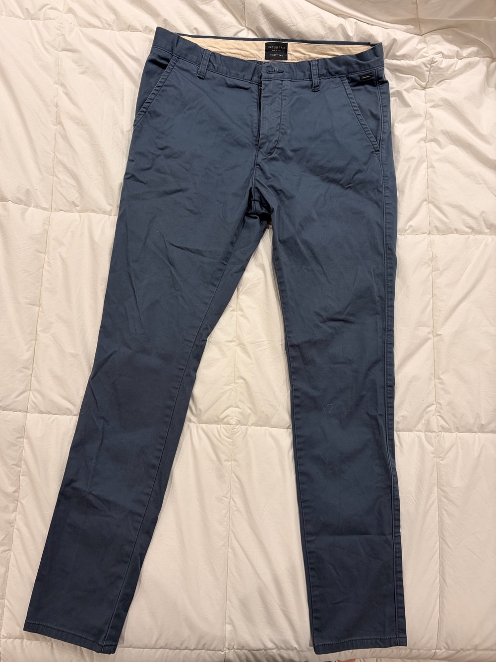 REPOSH- did not fit. Men's Slim Chino Pants in Slate Blue